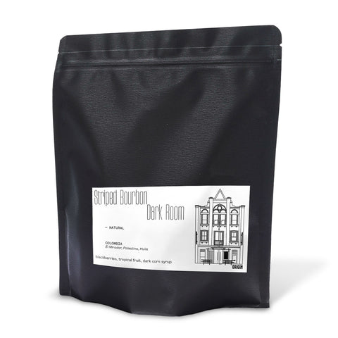 Bag of Origin Coffee Roasting Colombia Finca El Mirador Striped Bourbon Dark Room coffee beans