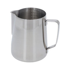 Polished 900ml milk frothing pitcher with volumetric markings