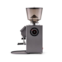 Silver Presso W64 Enzo Grind-by-Weight Espresso Grinder left view