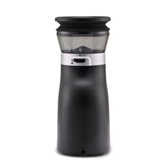 Black Presso Mini Electric coffee grinder rear view