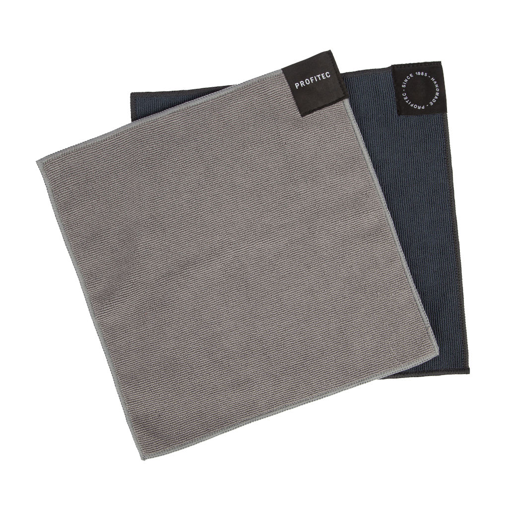 Profitec Microfibre Cloths pack of two, black & grey