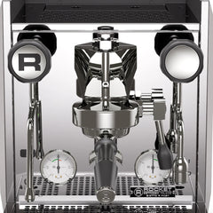 Close up view of the Rocket Fast Giotto R Espresso Machine with portafilter