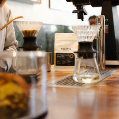 Rosetta Roastery Sitio Vargem Grande Natural 2025 coffee beans on bar