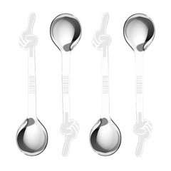4 alternating Bialetti L'Omino coffee spoons 