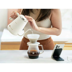 Timemore Black Mirror Dot Coffee Scale pour-over brewing scene