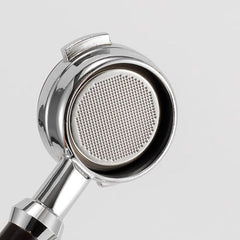 Tough Coffee Double Espresso Filter Basket inside portafilter