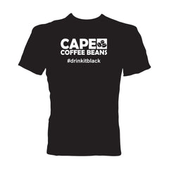 Cape Coffee Beans #drinkitblack T-Shirt Back