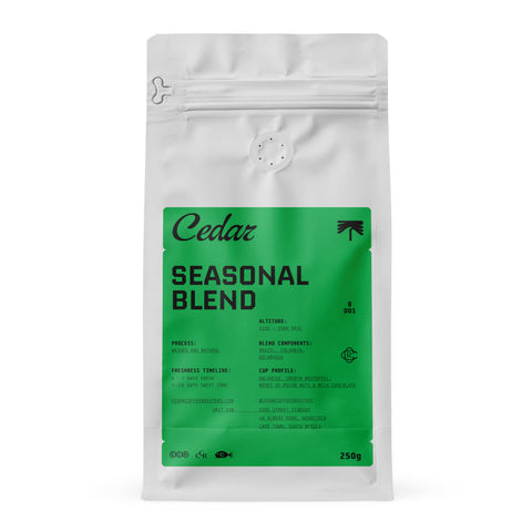 Cedar Seasonal Blend Coffee Beans 250g Bag